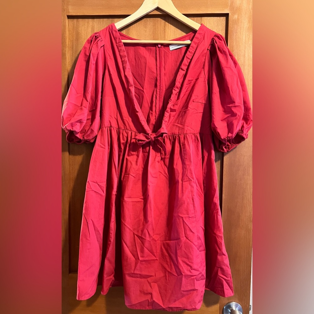 Abercrombie & Fitch Pink Mini Dress with Sleeves
